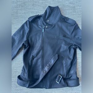 Moto style sweatshirt jacket